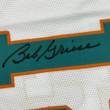 FRAMED Autographed/Signed BOB GRIESE 33x42 Miami White Jersey JSA COA Auto