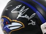 Ed Reed Ray Lewis Autographed Baltimore Ravens Mini Helmet-Beckett W Hologram