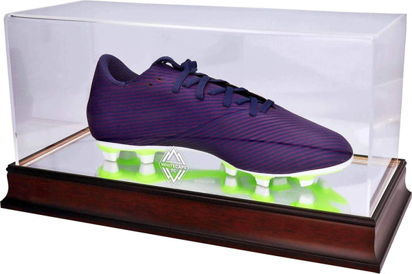 Vancouver Whitecaps FC Mahogany Team Logo Soccer Cleat Display Case