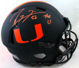 Ray Lewis Signed Hurricanes F/S Eclipse Speed Authentic Helmet w/Ins -BAW Holo