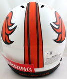 Shannon Sharpe Signed Broncos Authentic Lunar Speed FS Helmet- Beckett W *Orange