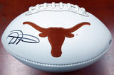 D'ONTA FOREMAN AUTOGRAPHED SIGNED TEXAS WHITE LOGO FOOTBALL BECKETT 113685
