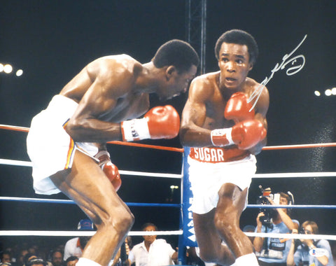 SUGAR RAY LEONARD AUTHENTIC AUTOGRAPHED SIGNED 16X20 PHOTO BECKETT 177703