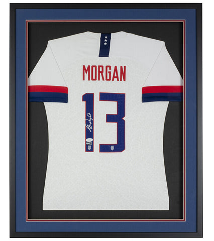Alex Morgan Signed Framed White USA Nike Size Soccer Jersey JSA