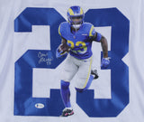 Cam Akers Signed Los Angeles Rams Jersey (Beckett Holo) wth Custom Printed Phot0