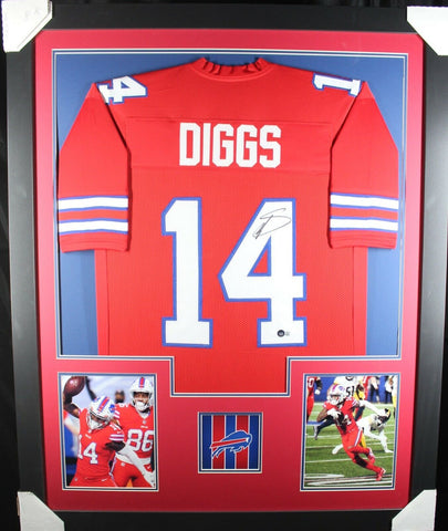 STEFON DIGGS (Bills red TOWER) Signed Autographed Framed Jersey Beckett