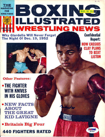 Muhammad Ali Autographed Boxing Illustrated Magazine Cover PSA/DNA #S01637
