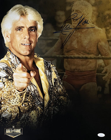 Ric Flair Signed 16x20 WWE Wrestling Collage Photo JSA ITP