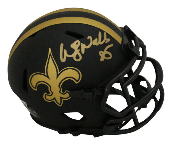 Wesley Walls Autographed New Orleans Saints Eclipse Mini Helmet Beckett 34101