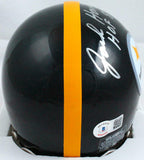 Jack Ham Autographed Steelers Mini Helmet W/HOF-Beckett W Hologram *Silver