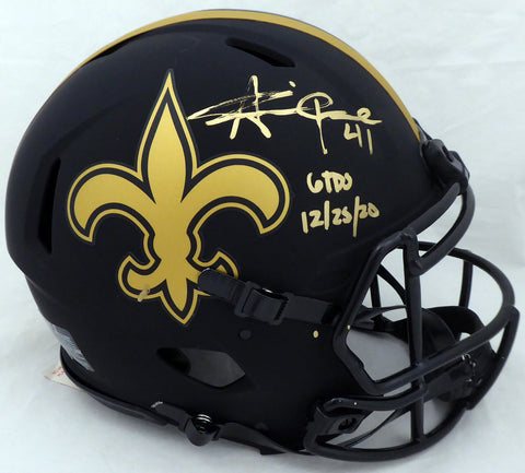 Alvin Kamara Autographed Saints Eclipse Full Size Helmet (Light) Beckett WJ58535