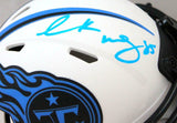 Derrick Mason Autographed Titans Lunar Speed Mini Helmet-Beckett W Hologram