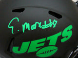 Elijah Moore Signed New York Jets Eclipse Speed Mini Helmet- Beckett W Hologram