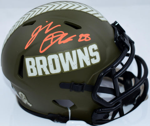 Jeremiah Koramoah Signed Browns Salute to Service Speed Mini Helmet-BAW Hologram