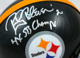 Rocky Bleier Autographed Steelers 63-76 Mini Helmet w/4x SB Champs-Prova *Silver