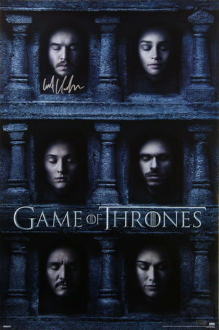 Kit Harington Signed Game of Thrones 24x36 Hall of Faces Poster