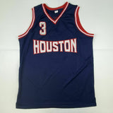 Autographed/Signed STEVE FRANCIS Houston Blue Basketball Jersey JSA COA Auto
