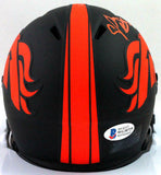 Champ Bailey Signed Broncos Eclipse Speed Mini Helmet - Beckett W Auth *Orange