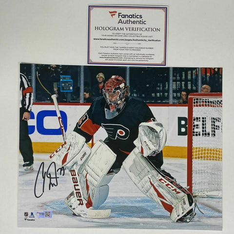 Autographed/Signed CARTER HART Philadelphia Flyers 8x10 Photo Fanatics COA Auto