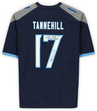 Ryan Tannehill Tennessee Titans Signed Navy Game Jersey with "Tannessee" Insc