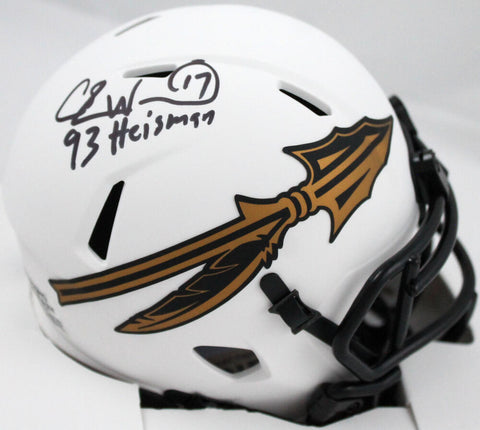 Charlie Ward Signed FSU Seminoles Lunar Speed Mini Helmet w/93 Heisman-Prova