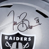 Tim Brown Oakland Raiders Autographed Riddell Speed Replica Helmet