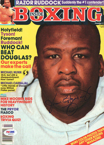 James "Buster" Douglas Autographed Inside Boxing Magazine Cover PSA/DNA #S42270