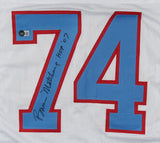 Bruce Matthews Signed Houston Oilers Jersey Inscribed "HOF '07" (Beckett Holo)