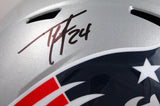 Ty Law Autographed Patriots F/S Speed Helmet w/SB Champs-Beckett W Hologram