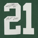 Charles Woodson Green Bay Packers Signed Green M&N Replica Jersey & HOF 21 Insc