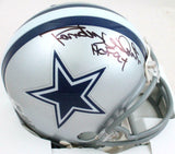 Randy White Autographed Dallas Cowboys Mini Helmet w/ HOF - Beckett W Hologram