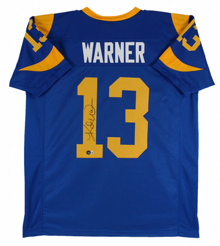 Kurt Warner Signed St. Louis Rams Jersey (Beckett Hologram) Super Bowl XXXIV MVP