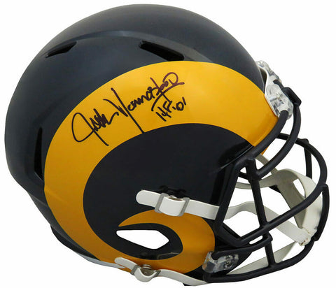 Jack Youngblood Signed Rams T/B Riddell F/S Speed Replica Helmet w/HF'01 -SS COA