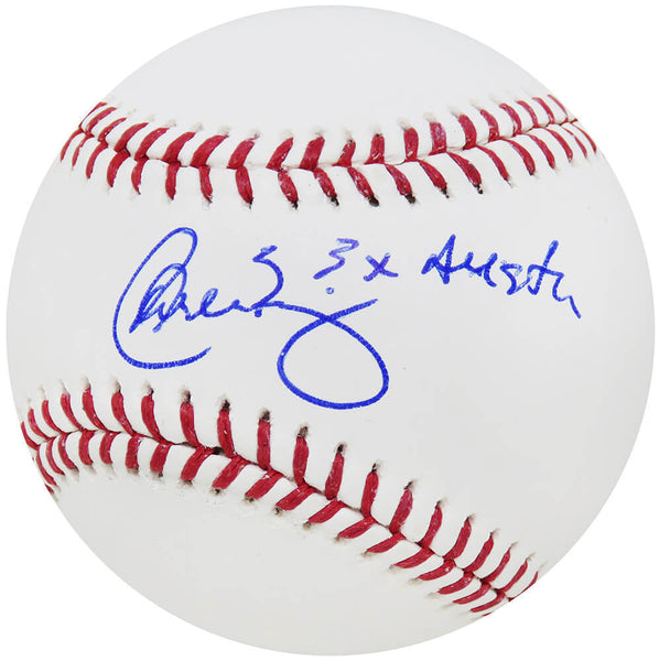 Carlos Baerga Signed Rawlings Official MLB Baseball w/3x All Star (SCHWARTZ COA)