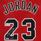 Michael Jordan Bulls Deluxe FRMD Signed 1997-98 Mitchell & Ness Red Jersey - UD