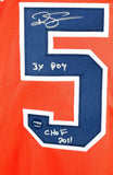 Ralph Sampson Signed Orange College Style Basketball Jersey w/2 insc.- Prova