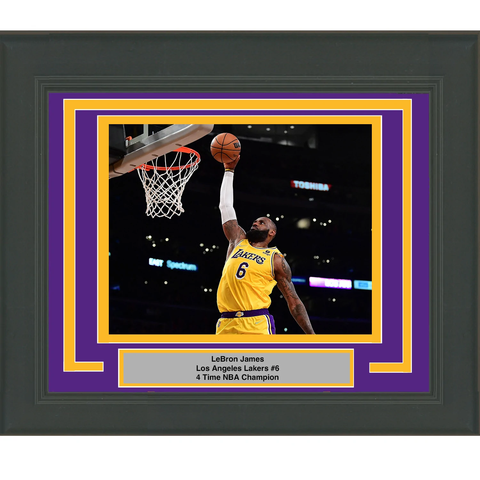 Framed LeBron James Los Angeles Lakers 8x10 Basketball Photo