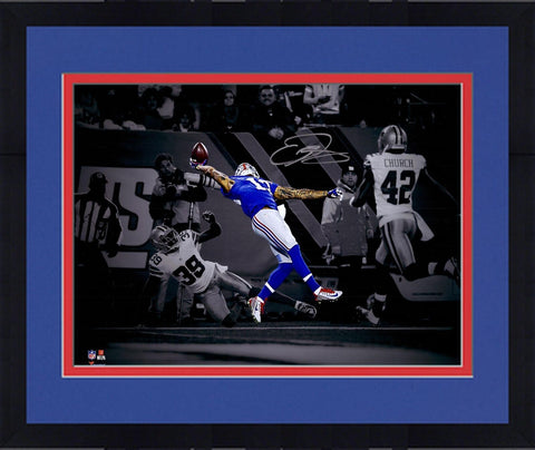 FRMD Odell Beckham Jr. New York Giants Signed 16x20 Spotlight Photo - The Catch