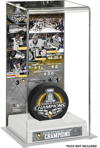 Pittsburgh Penguins 2016 Stanley Cup Champions Logo Deluxe Puck Case-Fanatics