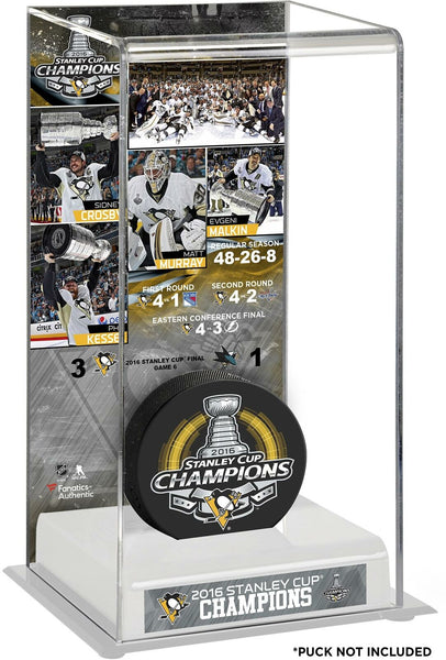 Pittsburgh Penguins 2016 Stanley Cup Champions Logo Deluxe Puck Case - Fanatics