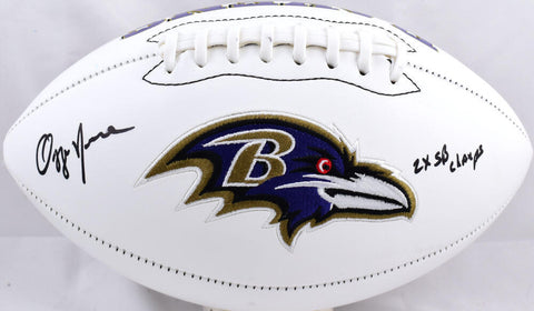 Ozzie Newsome Signed Baltimore Ravens Logo Football w/ SB Champs- Beckett W Holo