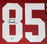 George Kittle Signed Framed Custom Red Pro Style Football Jersey BAS