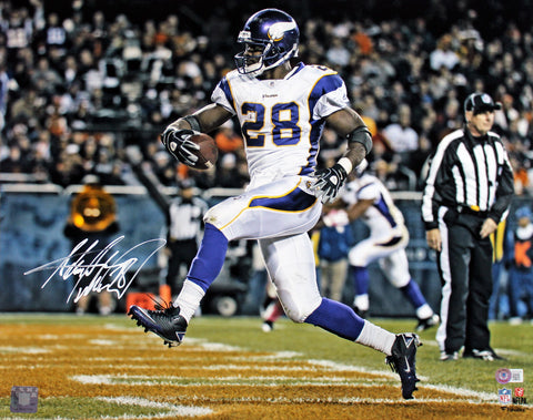Vikings Adrian Peterson Signed 16x20 Horizontal Touchdown Photo BAS Witnessed