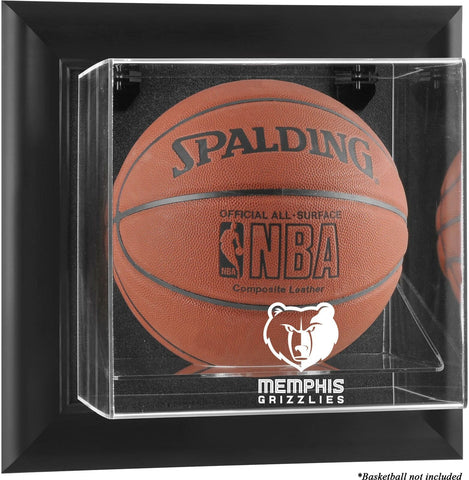 Memphis Grizzlies Black Framed Wall-Mountable Team Logo Basketball Display Case