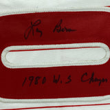 Autographed/Signed Larry Bowa 1980 WS Philadelphia Pinstripe Jersey JSA COA