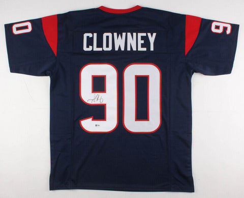 Jadeveon Clowney Signed Texans Jersey (Beckett COA) 2014 #1 Draft Pick Overall