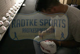 AJ McCarron Autographed/Signed Alabama Crimson Tide Embroidered Logo Football
