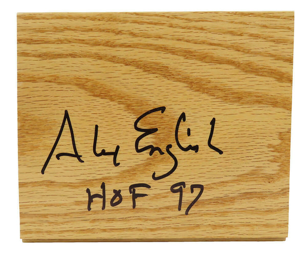 Alex English (NUGGETS) Signed 5x6 Floor Piece w/HOF'97 - (SCHWARTZ SPORTS COA)
