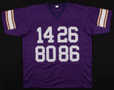 Cris Carter & Jake Reed Signed Minnesota Vikings "Purple Reign" Jersey (JSA COA)