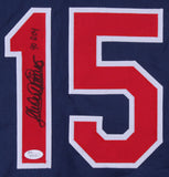 Sandy Alomar Jr. Signed Indians "Sandy" Blue Jersey Inscribed "90 ROY"(JSA COA)